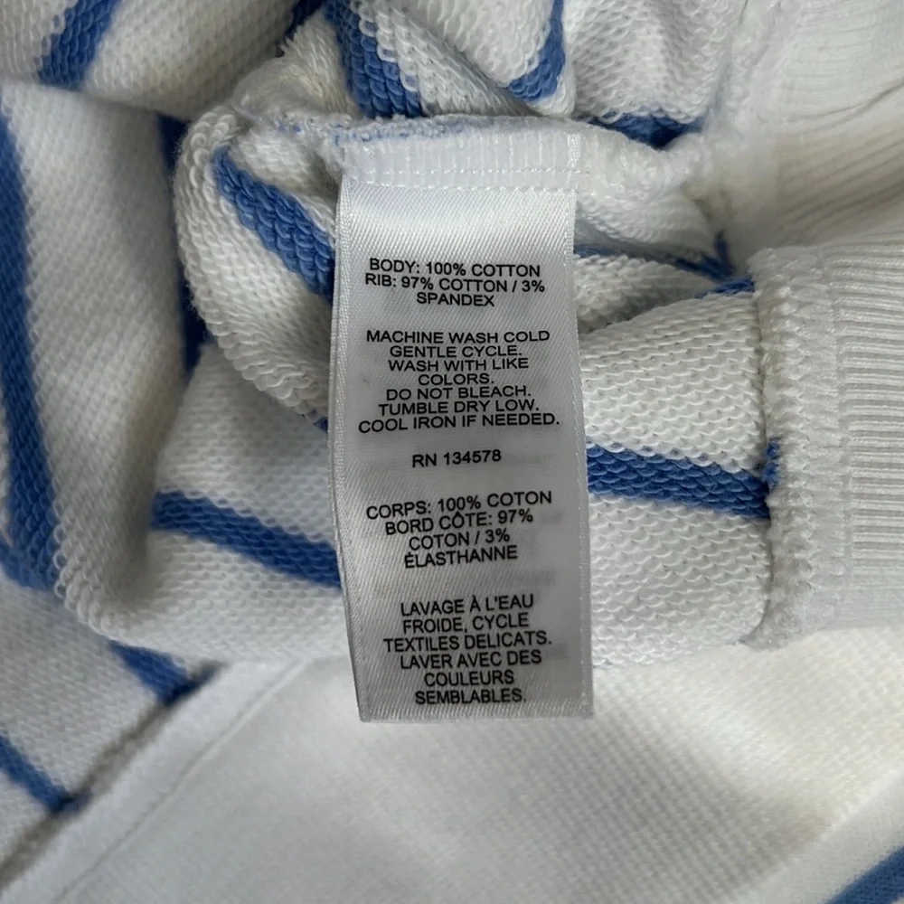 Vineyard Vines Pullover Longsleeve Cotton XS Blue Stripe Whale Sweatshir… - Picture 6 of 7